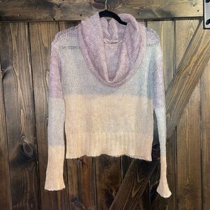 Anthropologie Knitted & Knotted Melting Blocks Sweater